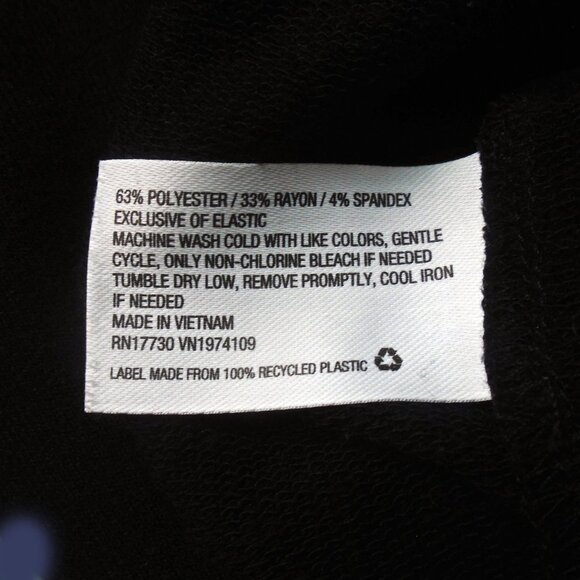 Black Cropped Summer Pants, High Rise Low Rise OSFM, Loose Baggy Knit, POCKETS! - Picture 5 of 10